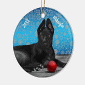 Beautiful German Shepherd Puppy Christmas Keramik Ornament (Links)