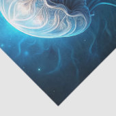 Beautiful Giant Blue Ocean Jelly Fish Decoupage Seidenpapier (Detail)