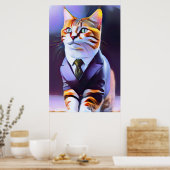Beautiful Ginger Cat Boss D Poster (Küche)