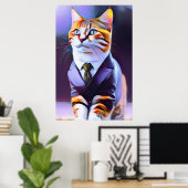 Beautiful Ginger Cat Boss D Poster (Heimbüro)