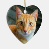 Beautiful Ginger Cat Keramikornament (Rechts)