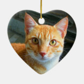 Beautiful Ginger Cat Keramikornament (Hinten)