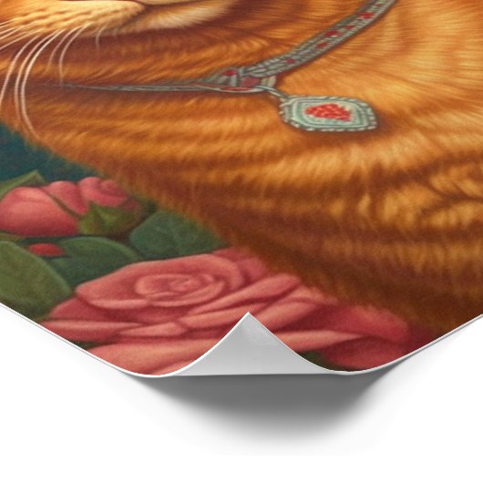 Beautiful Ginger Cat Poster (Ecke)