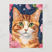 Beautiful Ginger Cat Postkarte (Vorderseite)