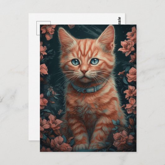 Beautiful Ginger Kitten Postkarte (Vorne/Hinten)