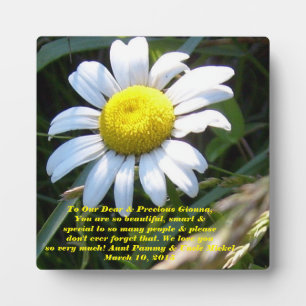 Beautiful Gionna Plaque w/daisy Fotoplatte