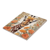 Beautiful Giraffe und Gerbera Daisy Blume Fliese (Seite)