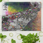 Beautiful Giraffe und ihr Calf Kitchtuch Geschirrtuch (Gefaltet)