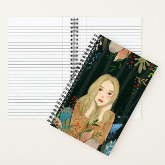 Beautiful Girl IIlustration Notebook  Notizblock