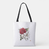 Beautiful Girl Rose Tote Bag Tasche (Rückseite)