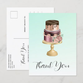 Beautiful Glam Party Cake Vielen Dank Postkarte