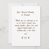 Beautiful Glass Globe Wedding Dankeskarte (Rückseite)