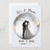 Beautiful Glass Globe Wedding Dankeskarte (Vorne/Hinten)