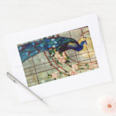 Beautiful Glass Peacock Rechteckiger Aufkleber (Umschlag)