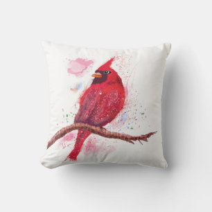 Beautiful Glittery Red Bird Kissen