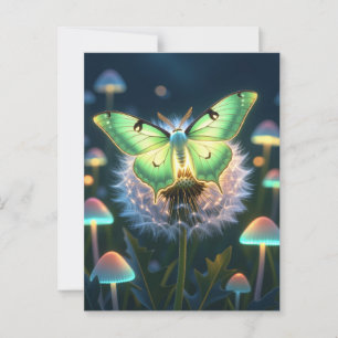 Beautiful Glows Luna Moth Postkarte