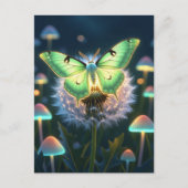 Beautiful Glows Luna Moth Postkarte (Vorderseite)