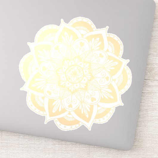 Beautiful Gold Blume Mandala Aufkleber (Detail)
