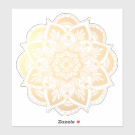 Beautiful Gold Blume Mandala Aufkleber