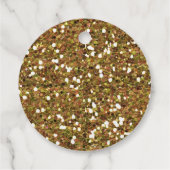 Beautiful Gold Glitzer Dreizehn Geburtstag Geschenkanhänger (Rückseite)