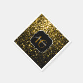 Beautiful Gold Glitzer Glitzern Sweet 16 Serviette (Ecke)