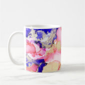 Beautiful Gold Lila Pink Abstrakt Kaffeetasse (Links)