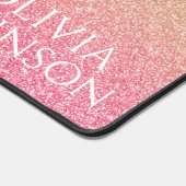 Beautiful Gold Pink Glitzer Ombre Schreibtischunterlage (Ecke)