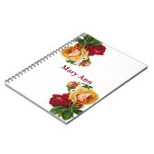 Beautiful Gold & Rote Rosen White Notizblock (Linke Seite)