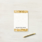 Beautiful Gold Sparkle Glitzer Post-it Klebezettel (Auf Schreibtisch)