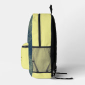 Beautiful Golden Blue Glitzer Custom Initial Bedruckter Rucksack (Rechts)