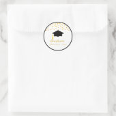 Beautiful Golden Confetti Graduate Sticker (Tasche)