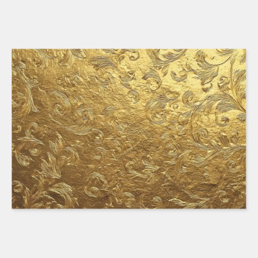 Beautiful Golden pattern Geschenkpapier Set (Vorderseite 2)