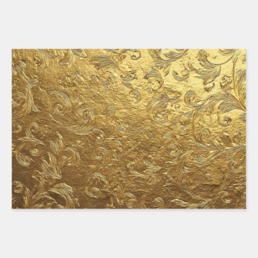 Beautiful Golden pattern Geschenkpapier Set (Vorderseite 3)