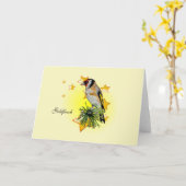 Beautiful Goldfinch Zeichn ist ein Star Karte (Gelbe Blume)
