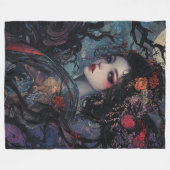 Beautiful Gothic Geisha Fleecedecke (Vorderseite (Horizontal))