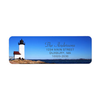 Beautiful Gray Annisquam Lighthouse Rücksendeadres