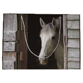 Beautiful Gray Mare Horse Große Geschenktüte (Rückseite)