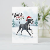 Beautiful Great Dane Card Dankeskarte (Stehend Vorderseite)