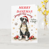Beautiful Great Dane Christmas Card Karte (Gelbe Blume)