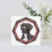 Beautiful Great Dane In A Frame Einladung (Stehend Vorderseite)
