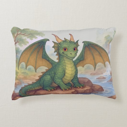 Beautiful green dragon dekokissen (Vorderseite)