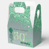 Beautiful Green Glitter Ribbon 30th Birthday Geschenkschachtel (Geöffnet)