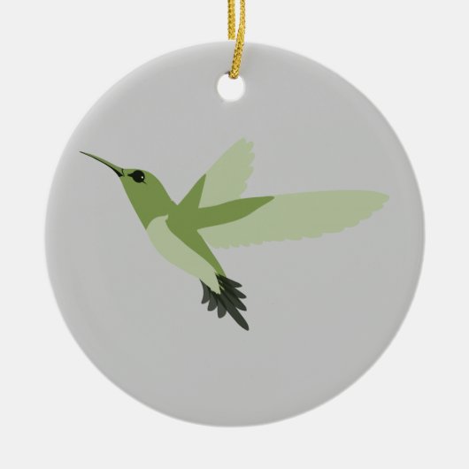 Beautiful Green Hummingbird Keramikornament (Vorne)