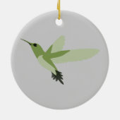 Beautiful Green Hummingbird Keramikornament (Hinten)