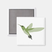 Beautiful Green Hummingbird Magnet (Vorderseite/Rückseite)
