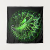 Beautiful Green Mandelbrot Wandteppich (Vorderseite (Horizontal))