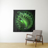 Beautiful Green Mandelbrot Wandteppich (Beispiel)