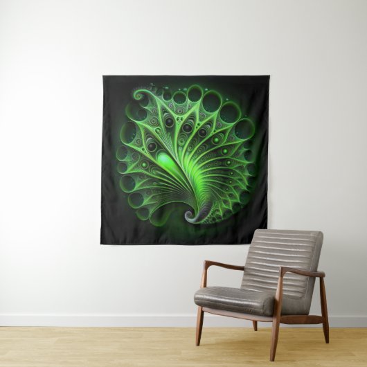 Beautiful Green Mandelbrot Wandteppich (Beispiel)