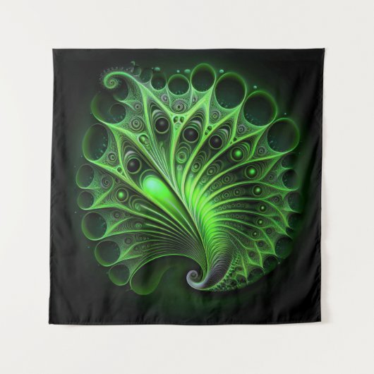 Beautiful Green Mandelbrot Wandteppich (Vorderseite)