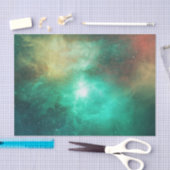 Beautiful Green Outer Space Stars Milky Way Galaxy Seidenpapier (Handwerk)